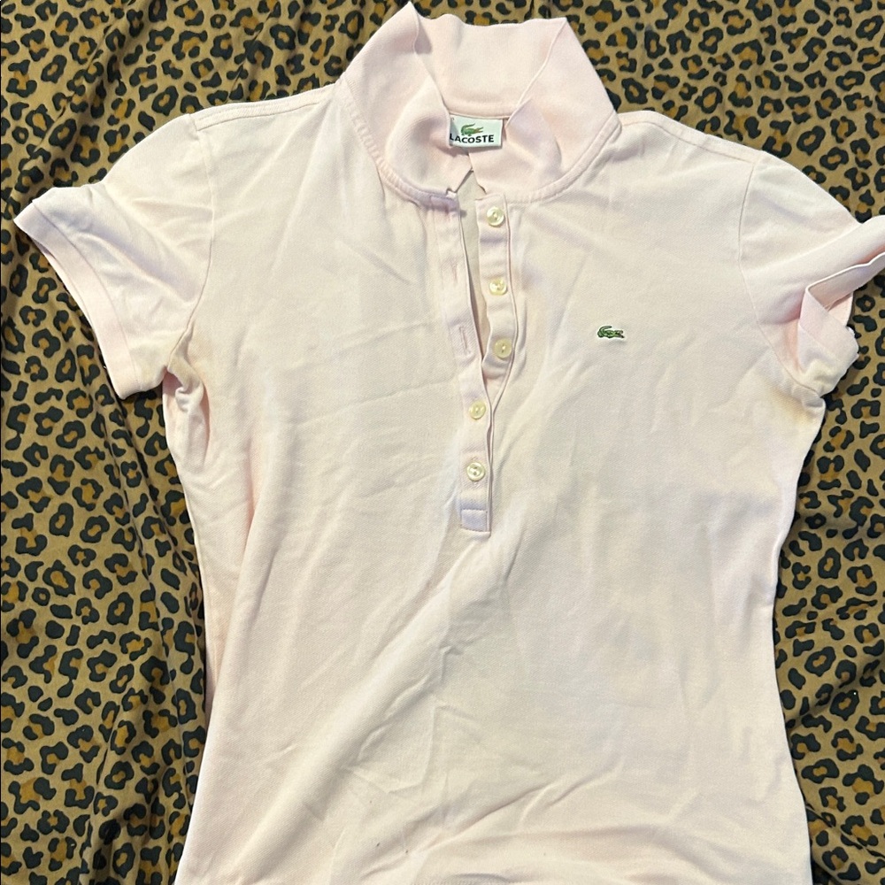 Lacoste Kids Light Pink Polo Shirt